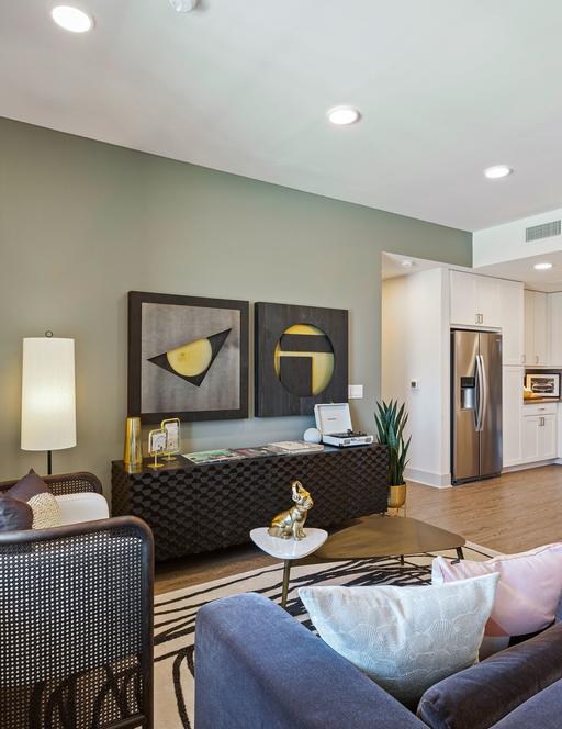 Avenir model living room in Austin, TX